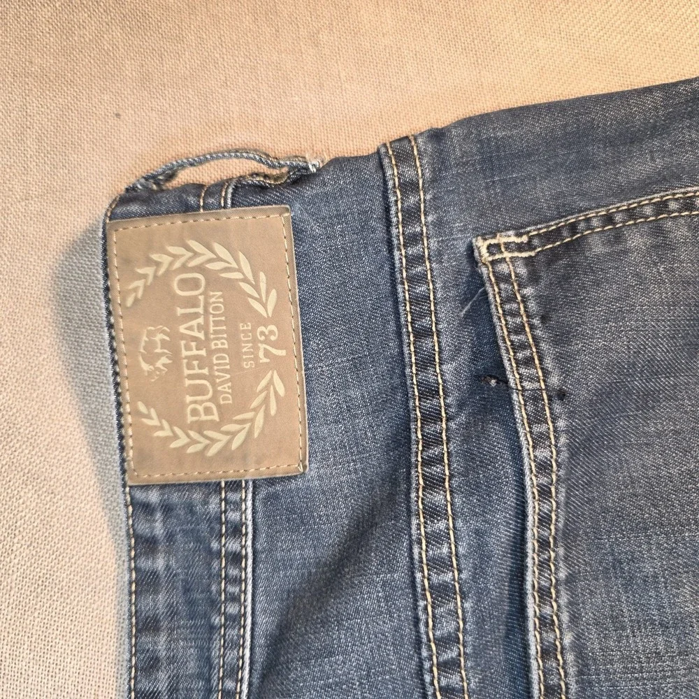 Buffalo David Bitton Evan-X Jeans Men's 40x32 Blue Denim Slim Straight Stretch